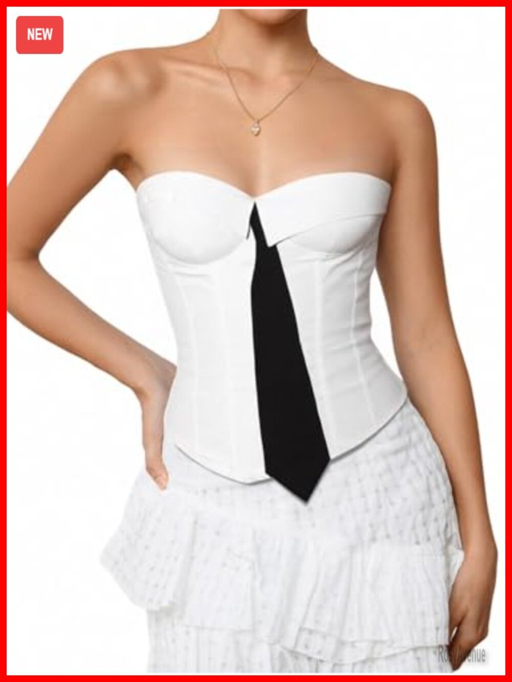 Y2K Strapless Corset Top Tie Boned Overbust Slim Fit Party Club Streetwear